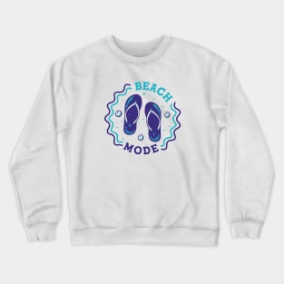 Beach Mode // Fun Summer Flip Flop Badge Crewneck Sweatshirt